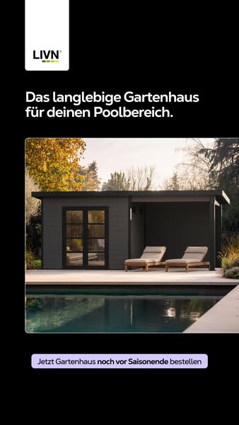Das neue Gartenhaus für Pooltechnik & Co.