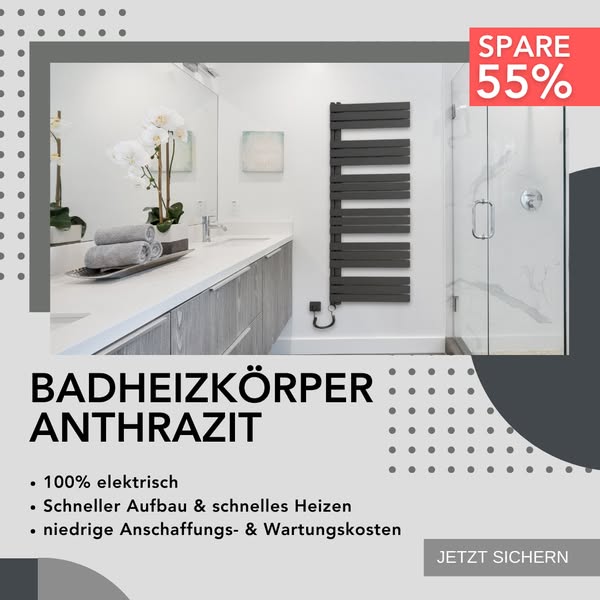 Spare 60% auf Deinen Badheizkörper