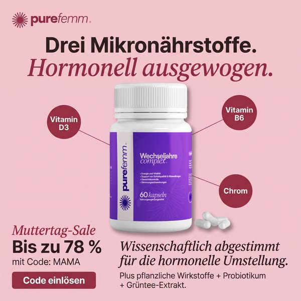 MUTTERTAG-SALE: 78 % Rabatt auf Purefemm — Code MAMA