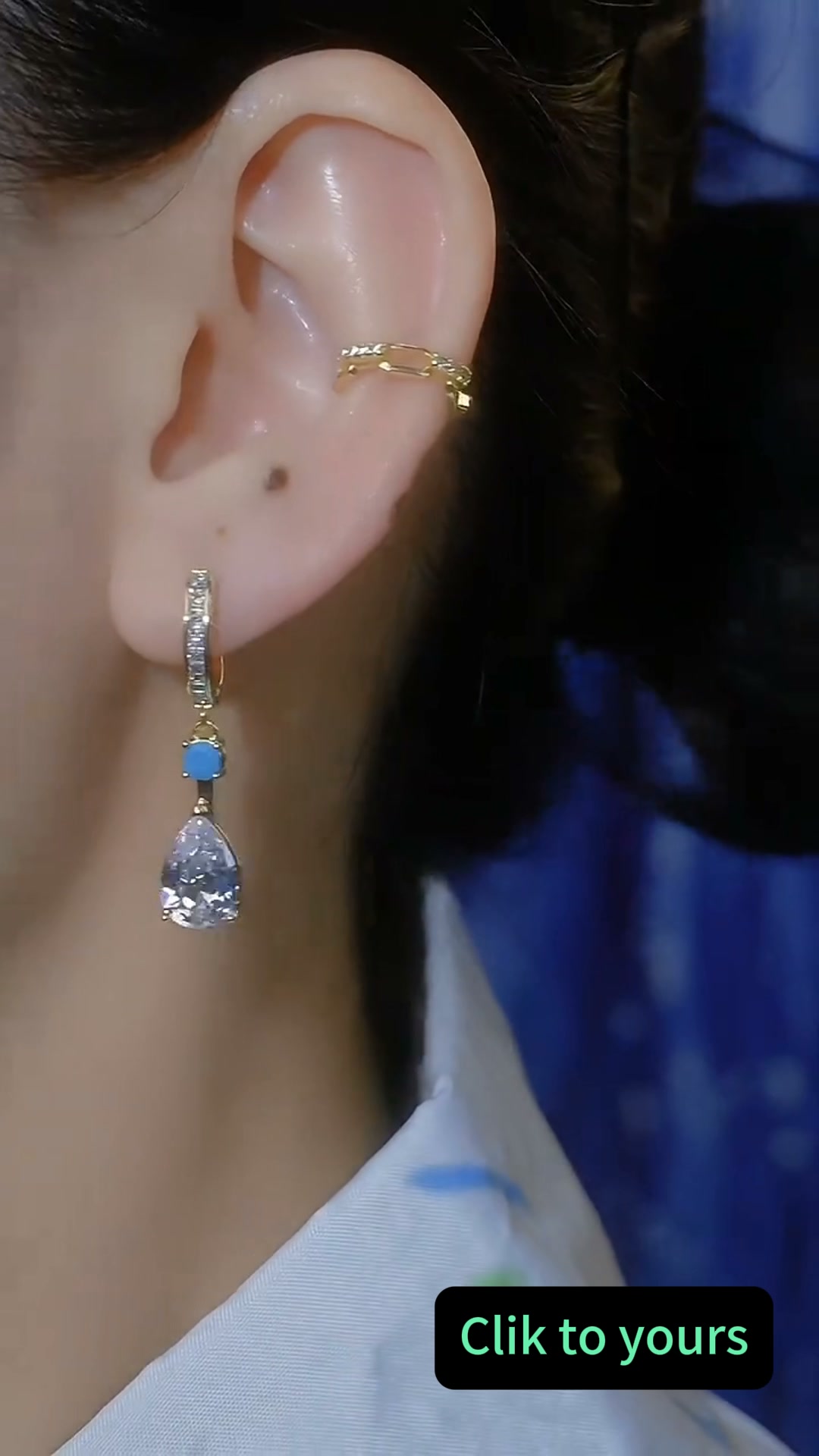 Turquoise Accent Drop Earrings