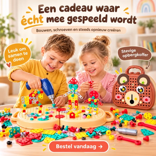 Een cadeau waar mee gespeeld wordt
