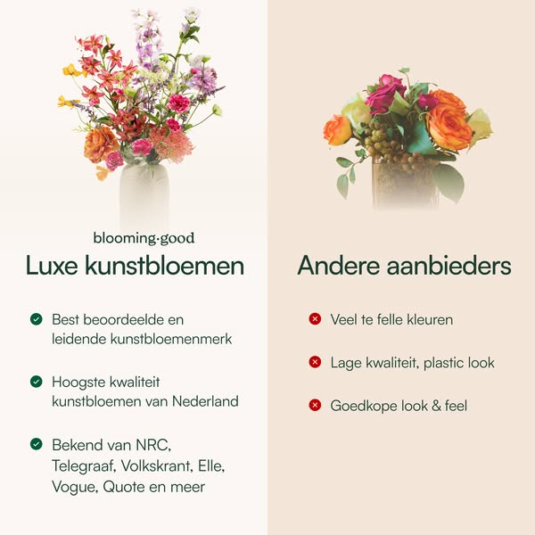 De nieuwe standaard in kunstbloemen.