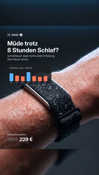Müde trotz 8 Stunden Schlaf? Dein Band zeigt dir, warum.