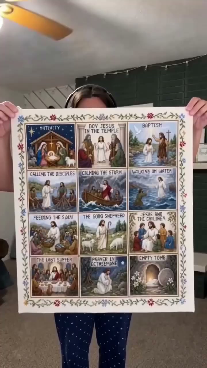 Beginner-Friendly Life of Jesus Bible Story Cross Stitch DIY Kit