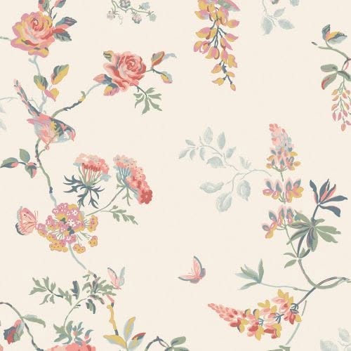Birds & roses spring wallpaper