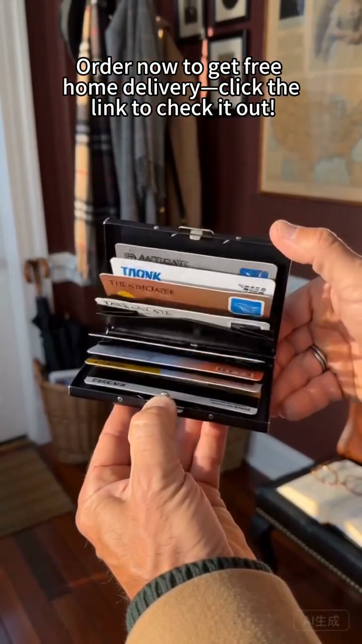 Ultra‑Slim RFID‑Blocking Stainless Steel Card Holder | Secure Pocket Card Case for Travel & Everyday Carry