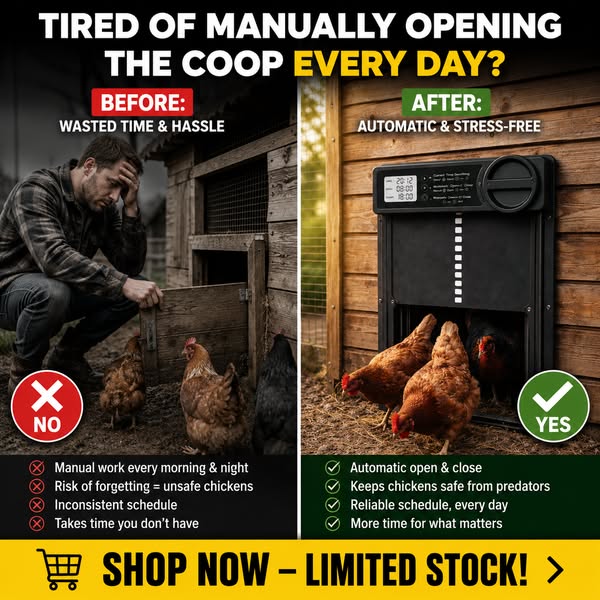 Automatic Locking. Safer Chickens.