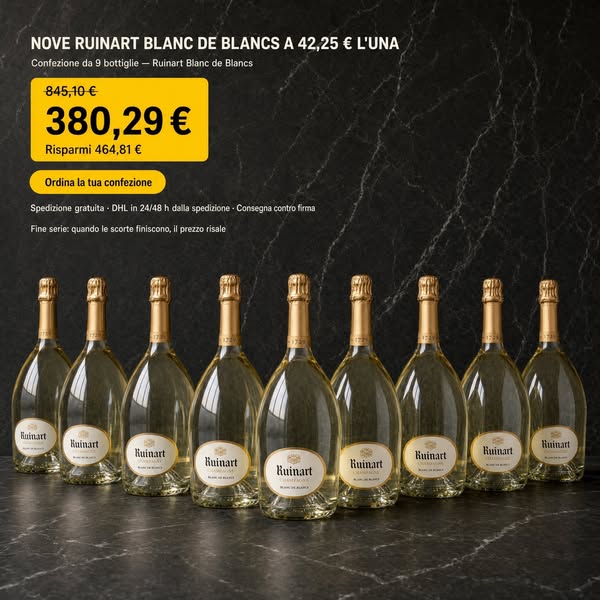 Confezione da 9 Bottiglie - Champagne Ruinart - Blanc de Blancs | Vinatique