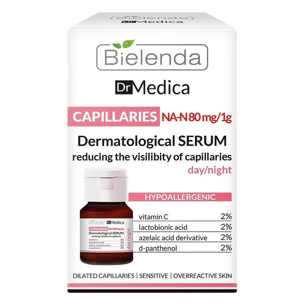 Bielenda Capillary Skin Serum do Twarzy na Zaczerwienienia na Dzień i na Noc 30ml