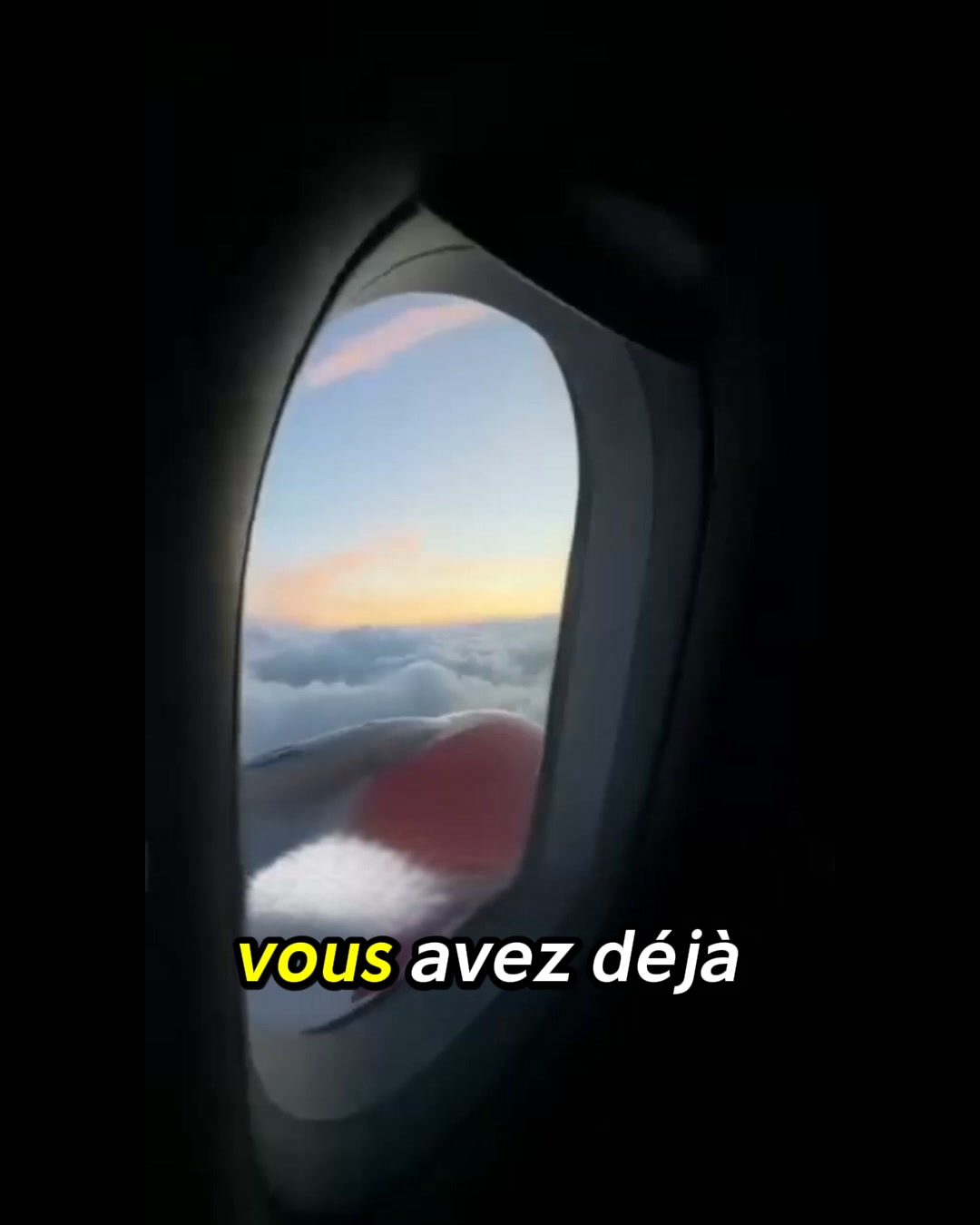 C'était pas l'avion. C'était impossible de dormir correctement.