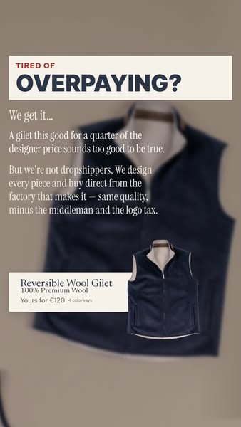 Reversible Wool. Honestly Priced.