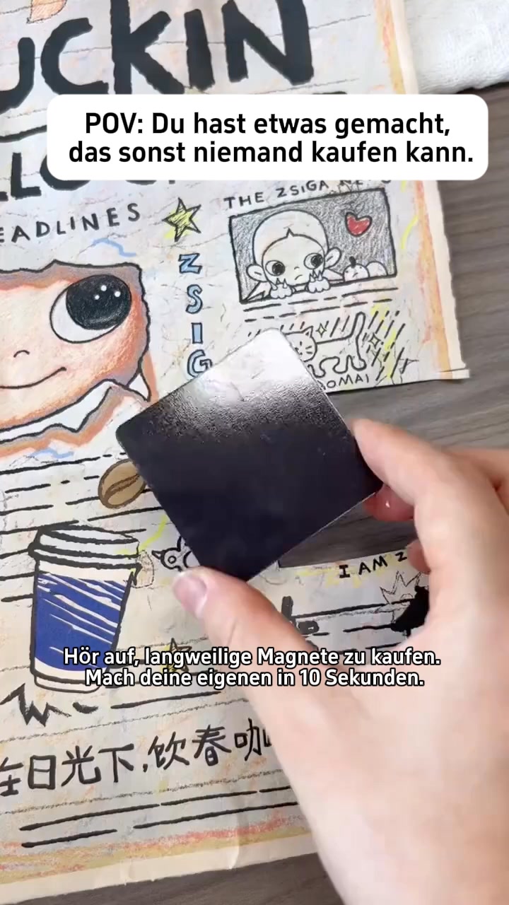 DIY-Kühlschrankmagnet-Set aus klarem Acryl mit selbstklebender Rückseite