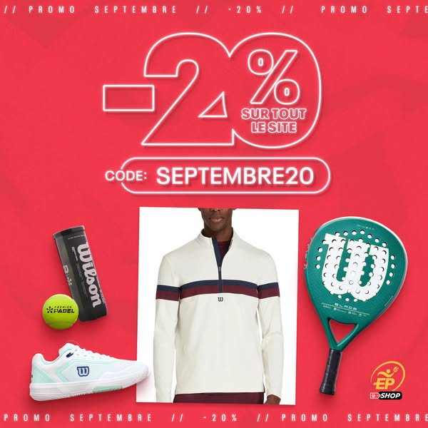 Tout à -20% ! Code SEPTEMBRE20