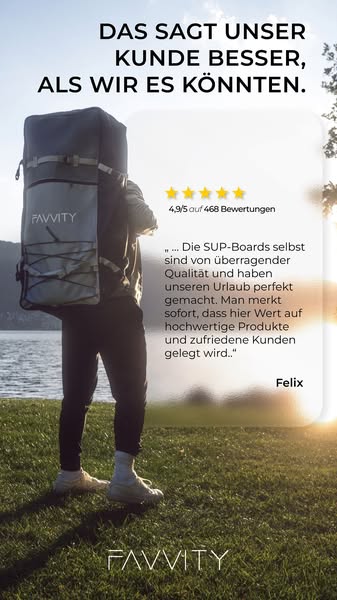 Favvity SUP Board – Performance, die dich auf dem Wasser trägt