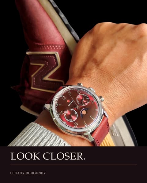 Seagull 1963 Legacy Burgundy Edition- 40mm Moonphase - Limited Edition