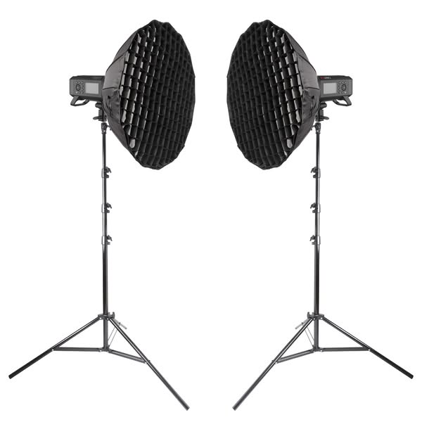 Citi400pro 400ws portable studio flash kit & 85cm twin silver softbox