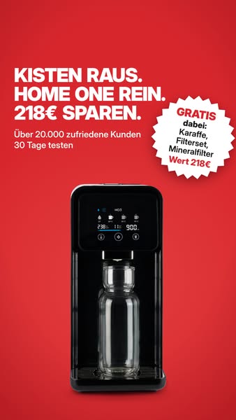 Kisten raus. Home One rein.