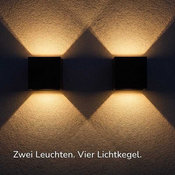 Laue Sommerabende auf der Terrasse, aber kein Stimmungslicht ohne Steckdose? — Nuvia kabellose Wandleuchten jetzt 1+1 GRATIS
