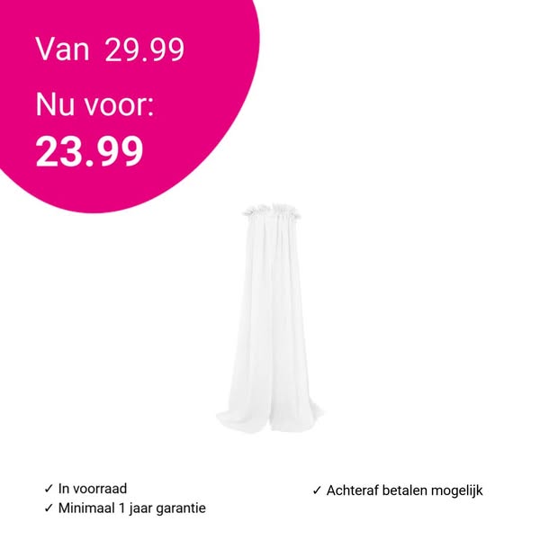 Sluier Jollein Vintage Wit