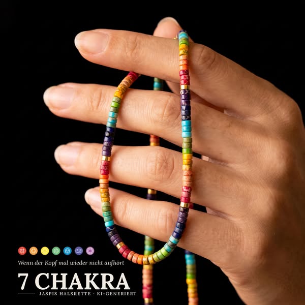 7 Chakra Jaspis Halskette