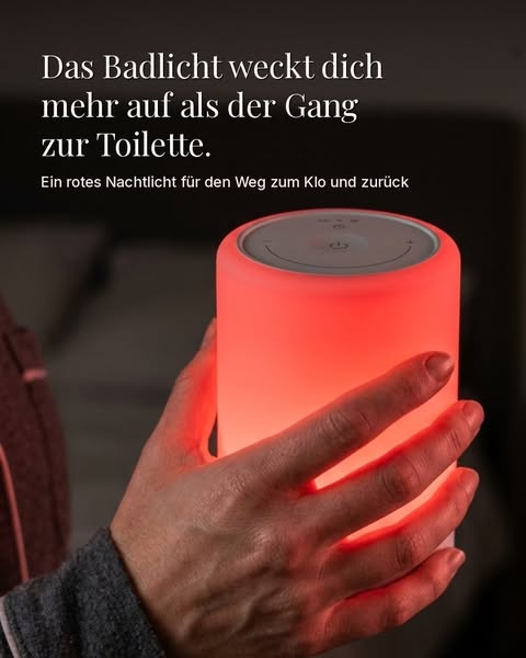 Genug Licht fürs Klo. Zu wenig, um jemanden zu wecken.