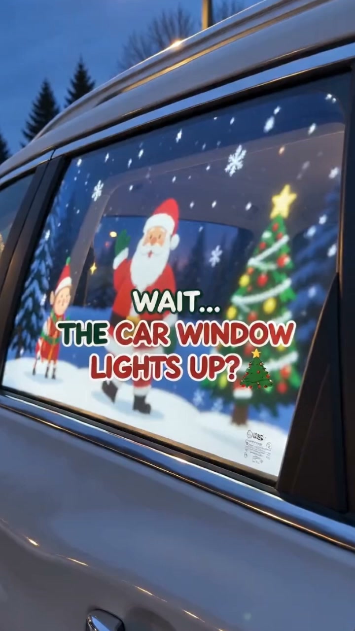 Turn Your Car Window Into Christmas