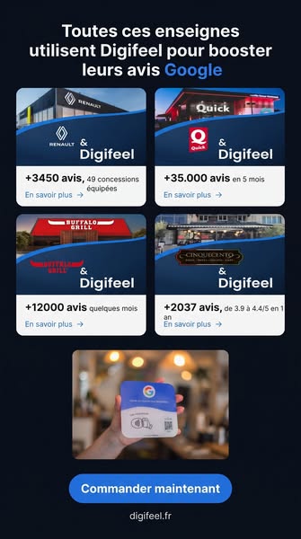 Plaque Avis Google Digifeel
