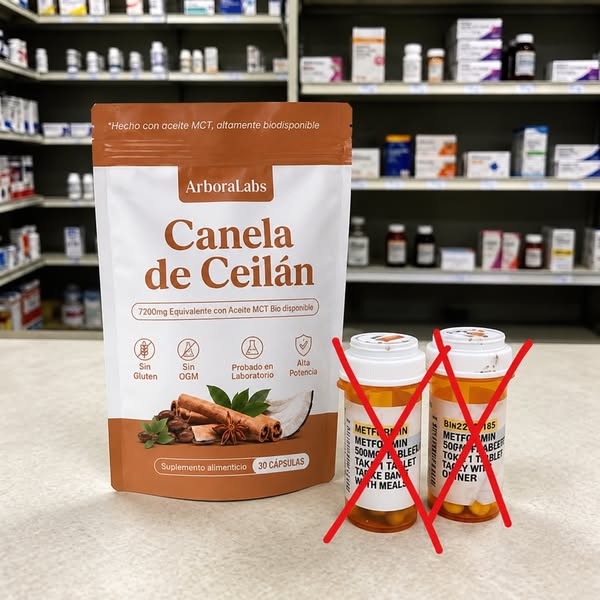 Canela de Ceilán (equivalente a 7200 mg) con aceite MCT