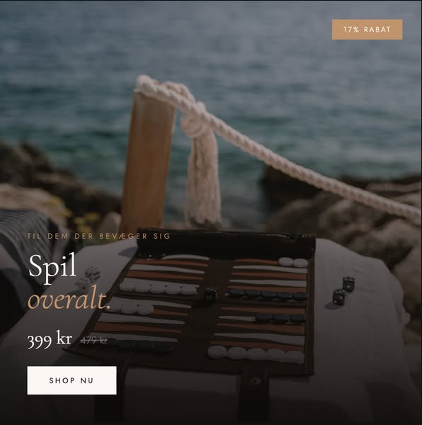 Spar 17% Rejsevenligt Backgammon – spil hvor som helst!