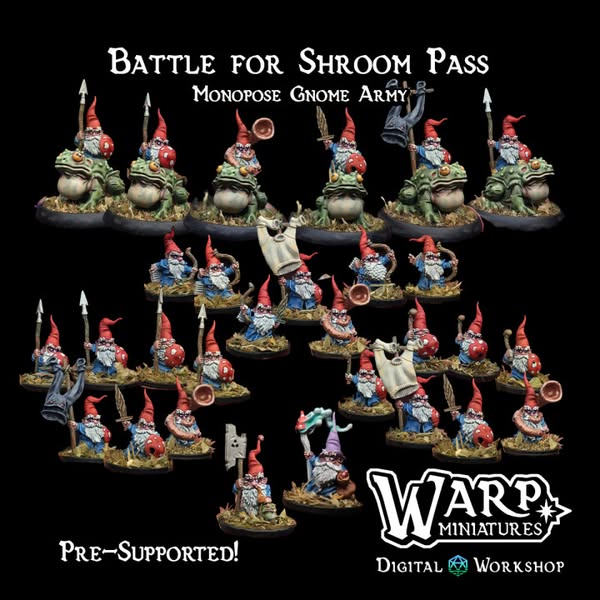 3D-printable miniatures perfect for RPG and tabletop games