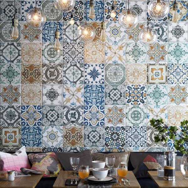 Nikea Matt mix pattern tile set 20x20cm