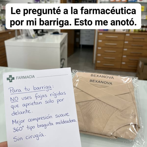 Lo que me anotó la farmacéutica para la barriga