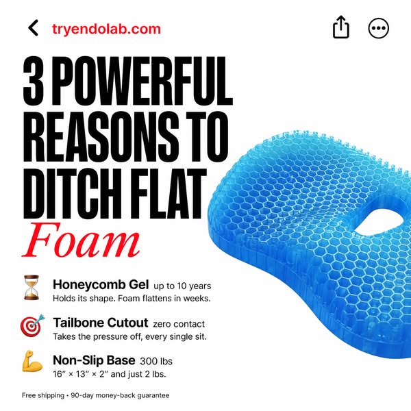 Tailbone relief for seniors.