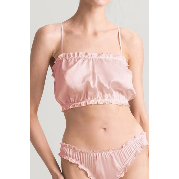 Lombard Street Ruffle Top in Pale Pink