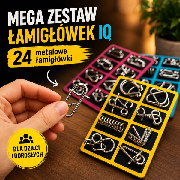 Mega Zestaw Łamigłówek IQ 24 w 1