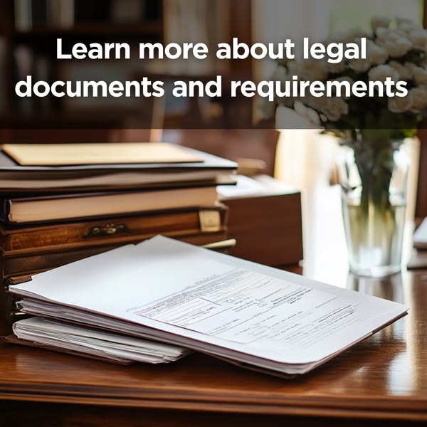 Learn more about legal documents and requirements