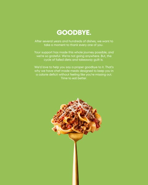 Say goodbye to meals that don't work.