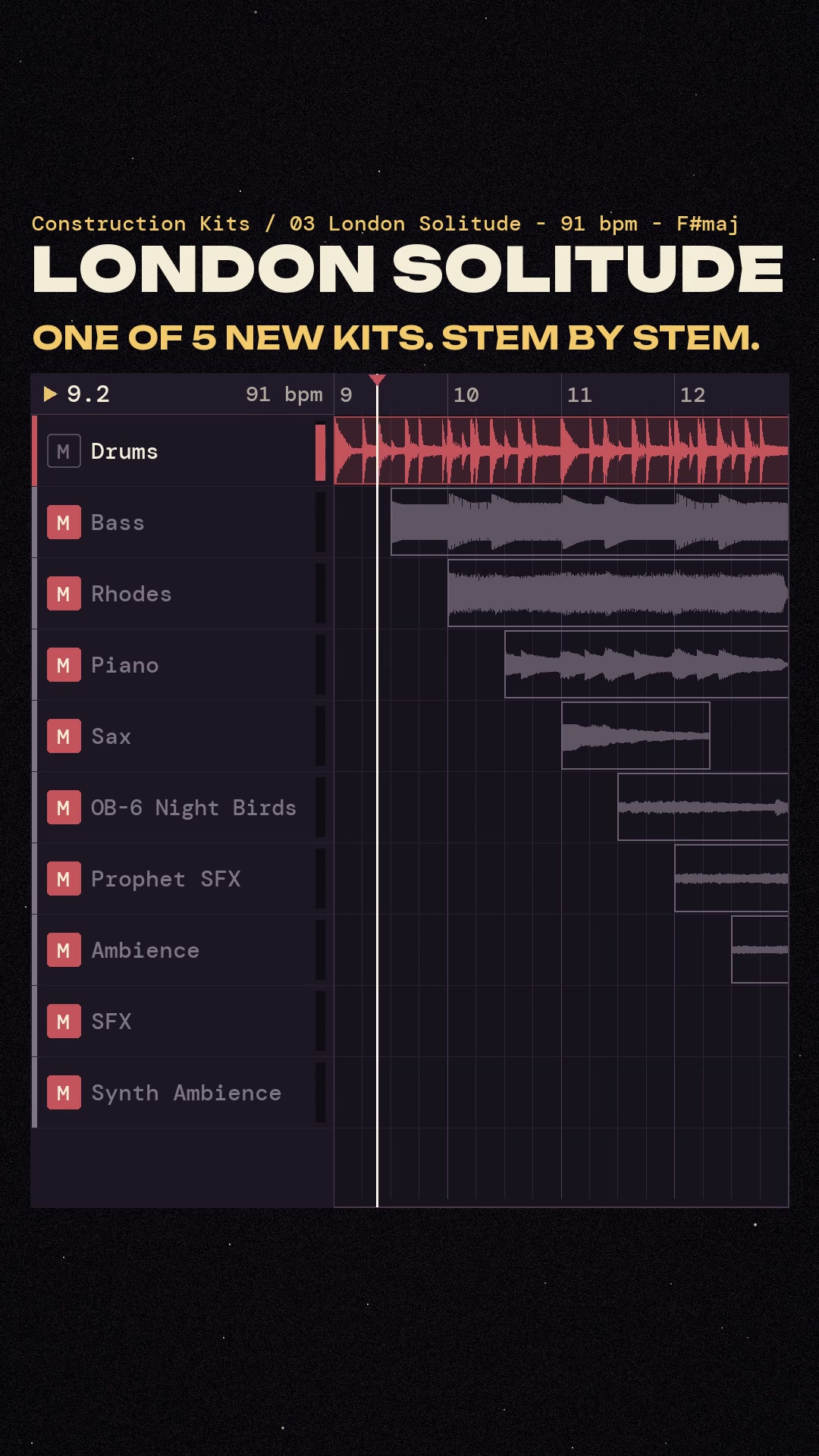 Mute the drums, try five loops