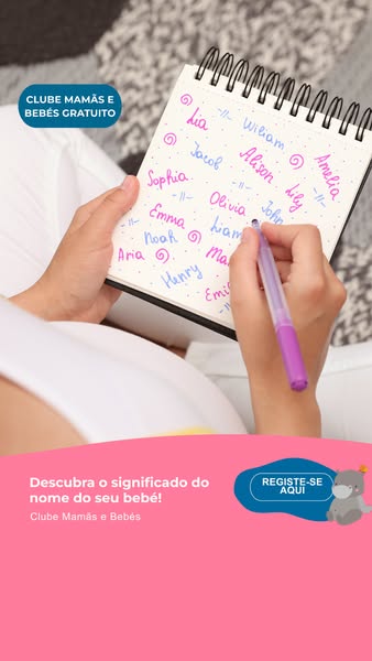 Significado dos nomes do bebé;