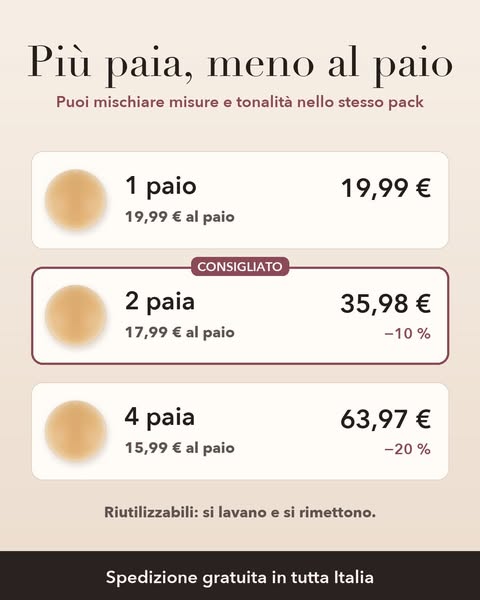 Più paia, meno al paio