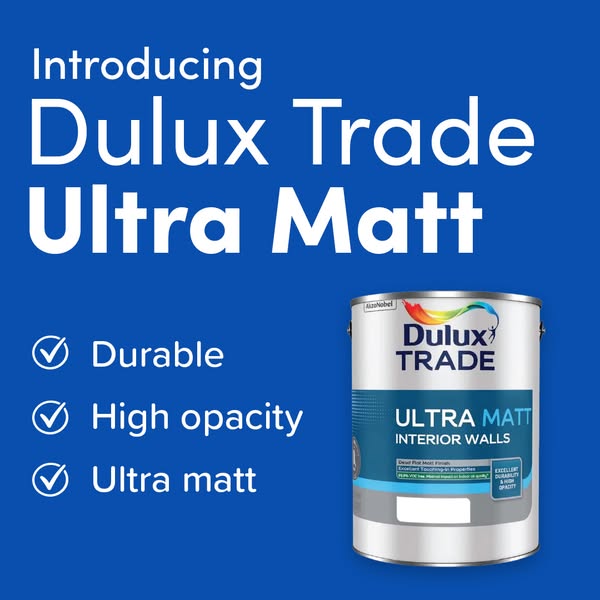New Dulux Trade Ultra Matt, get 15% off
