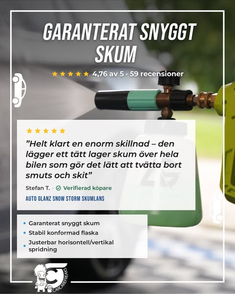 Tjockt skum – enklare tvätt