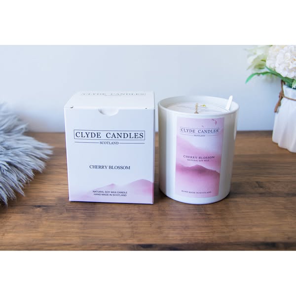 Cherry Blossom Gift Box Candle - Large Glass| Affordable Gifitng