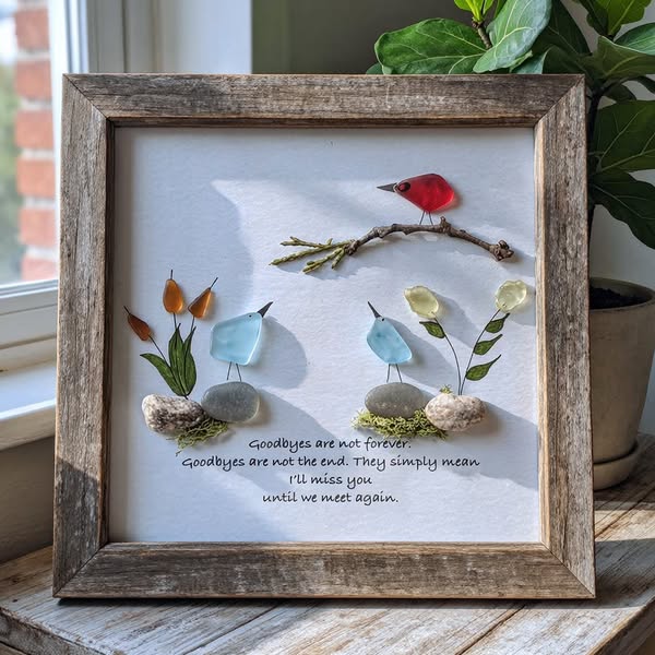 Stunning Sea Glass Art Frame