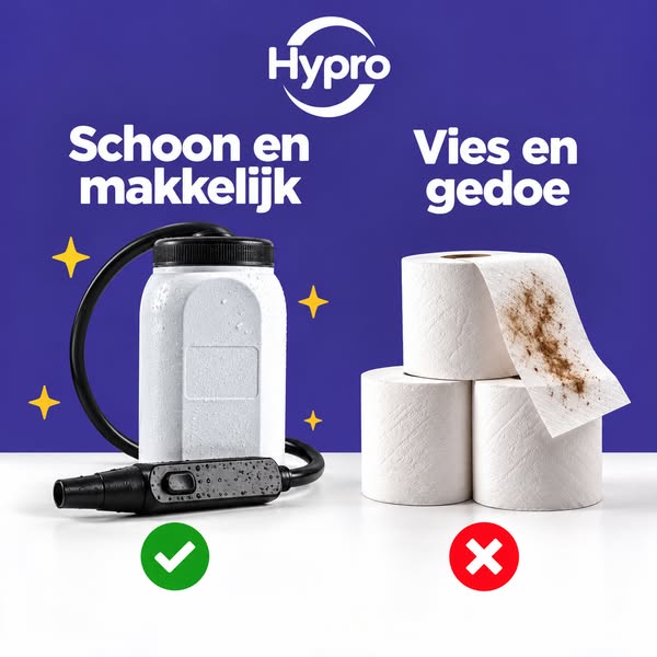 Toiletpapier voelt niet schoon. Water wel.