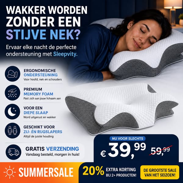 ErgoDream Hoofdkussen – Nu €39,99 ipv €59,99