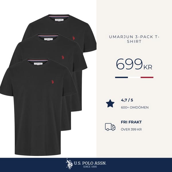 UMArjun 3-pack T-shirt