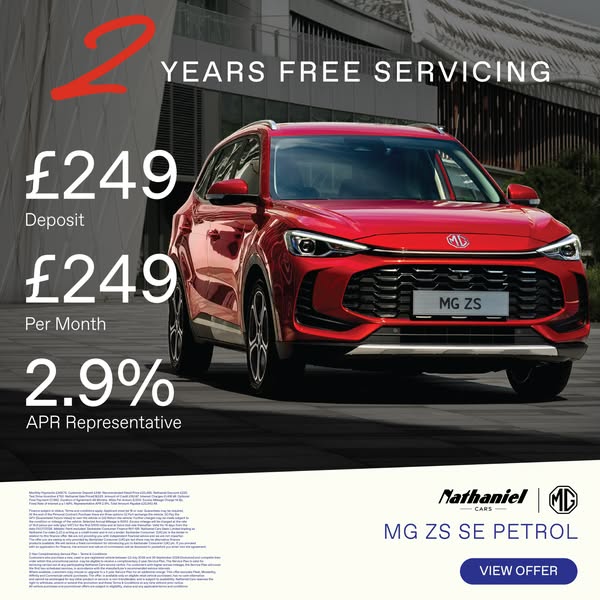 New MG ZS From £249 Per Month