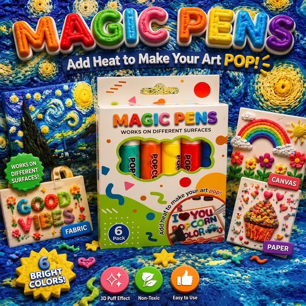 LAST DAY BUY 1 GET 1 FREE!!Magic Pen – Draw 3D with one stroke!DIY Bubble Magic Drawing Pens 7