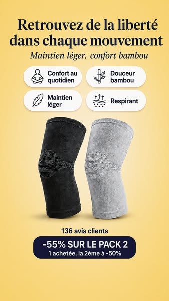 COMPRESSFLEX.COM
NOUVEAU : le confort dont vos genoux ont besoin